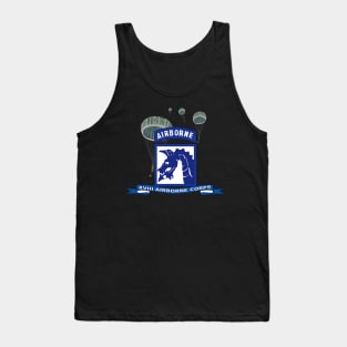 XVIII Airborne Corps w Parachute - Ribbon Tank Top